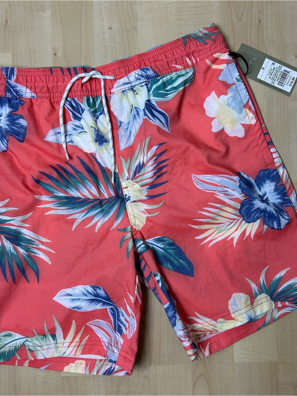 Men's Goodfellow Tropical Print Swim Trunks NWT sz small